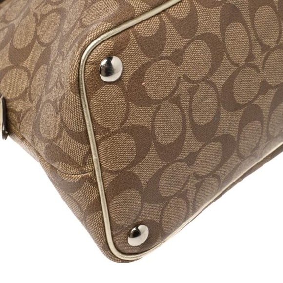 Coach Peyton Core Satchel Signature "C" Coated Canvas & Leather Handbag - Picture 3 of 8